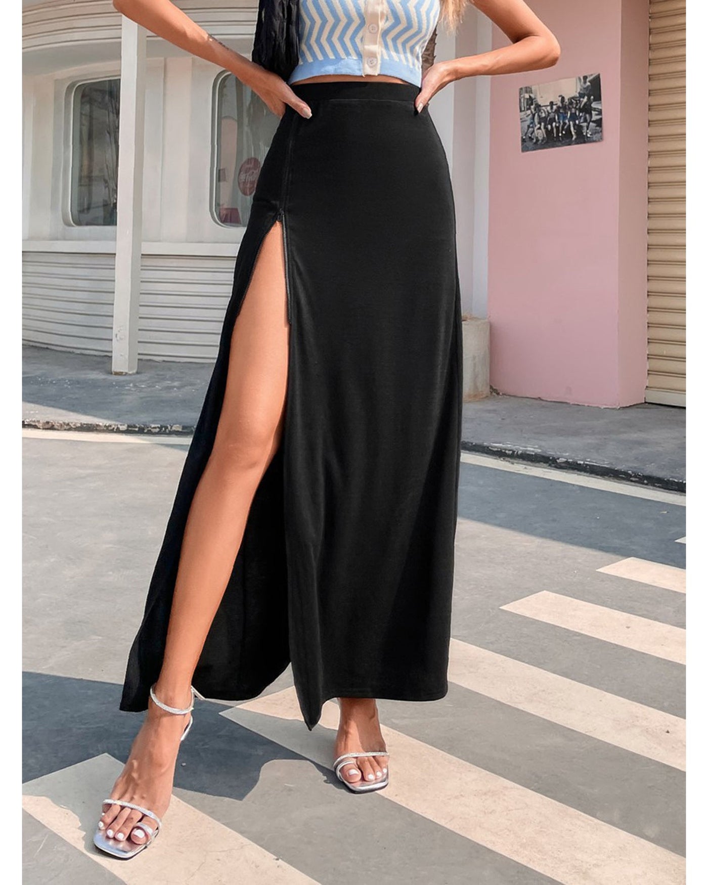 Slit Maxi Skirt