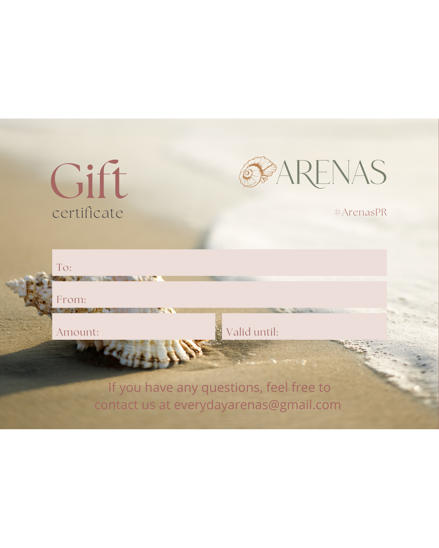 Gift Certificate Option 1